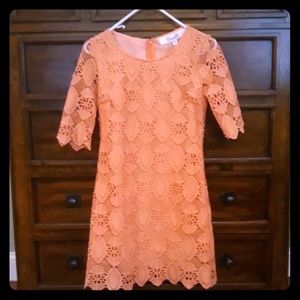 Emmelee Light coral lace dress
